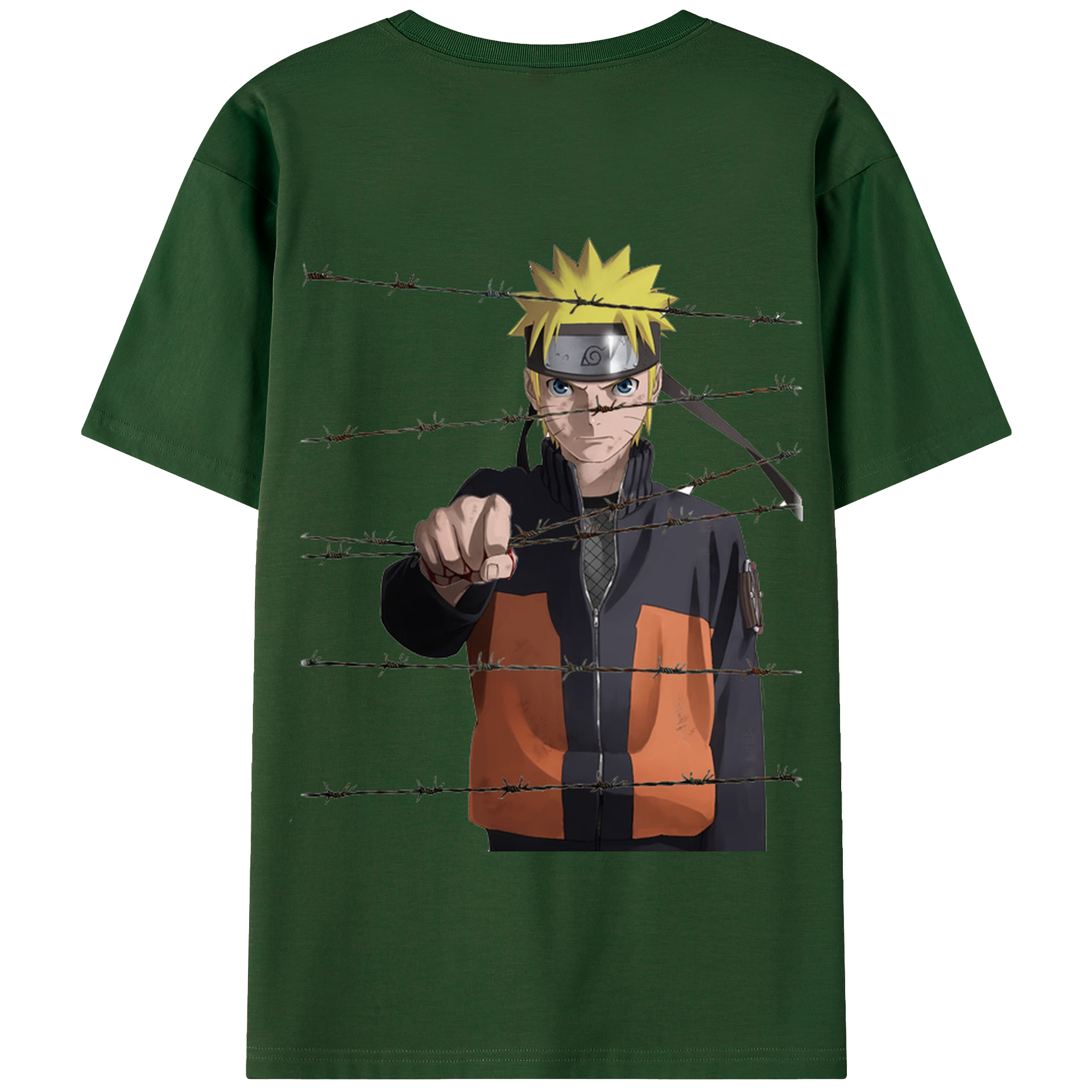 （画像用） NARUTO -ナルト- うずまき ナルト Uzumaki Naruto 綿100％半袖Tシャツ（背面プリント）